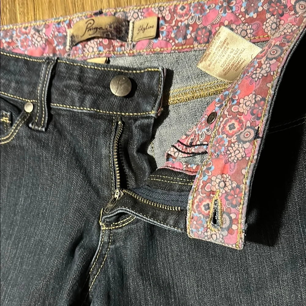 PAIGE Skyline Blue Jeans with Durable Denim - Picture 7 of 13